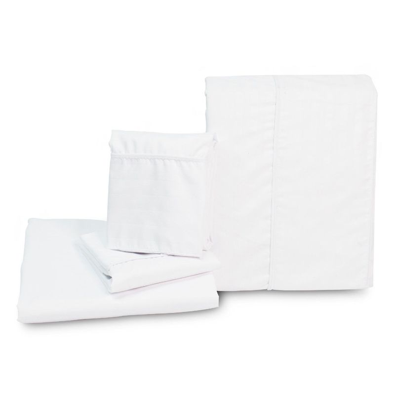 REALTEX - Juego de Sábanas Real Tex Línea Confort Unicolor - Blanco