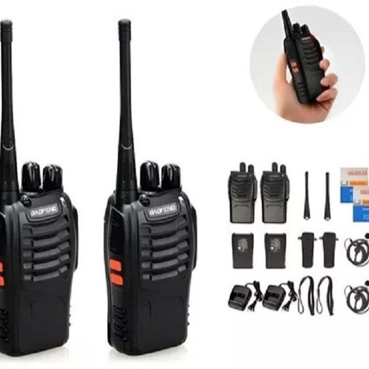 BAOFENG - 2 Radios Baofeng Woki Toki Comunicacion Boquitoquis Seguridad