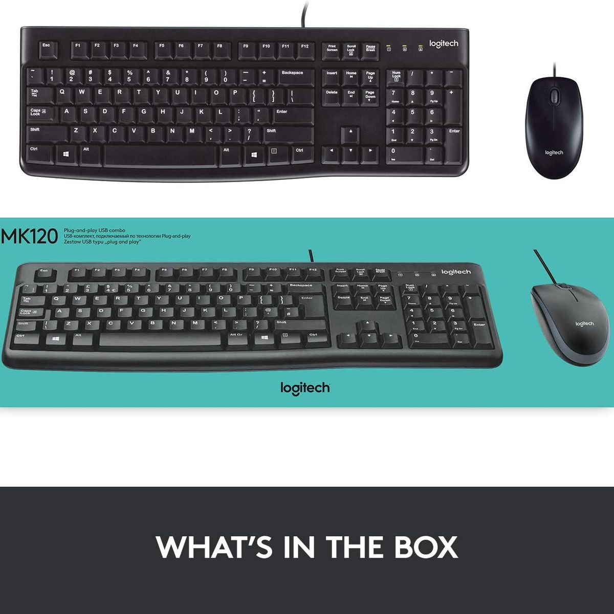 LOGITECH - Combo Teclado Mouse Logitech Mk120 Usb 920-004428