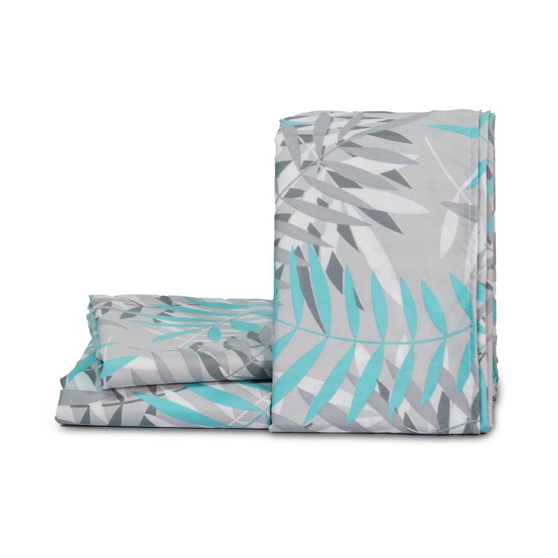 REALTEX - Juego de Sábana Casa Real Tex Estampada - Ramas Gris