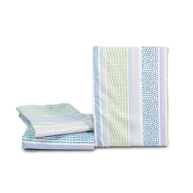 REALTEX - Juego de Sábana Casa Real Tex Estampada - Puntos Azules