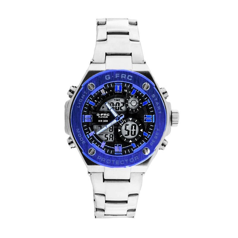 GFORCE - Reloj G-force Original Al167 Digital Acero Hombre Plateado  Estuche