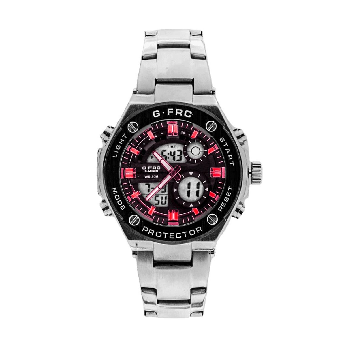 GFORCE - Reloj G-force Original Al167 Digital Acero Hombre Plateado  Estuche