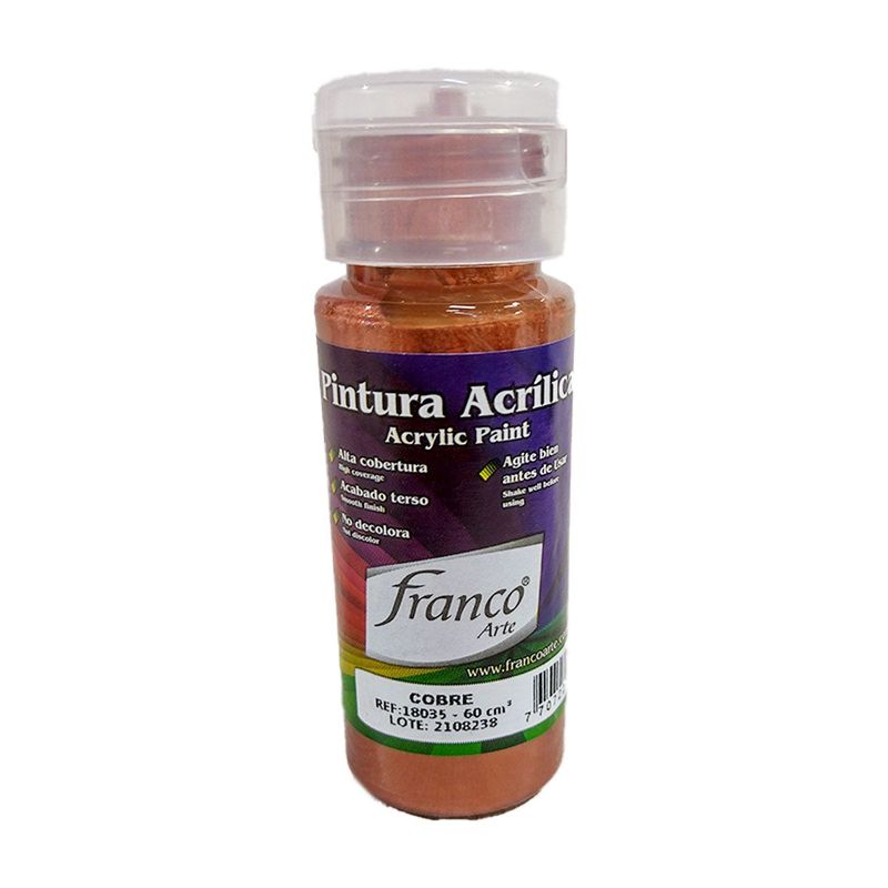 FRANCO ARTE - Pintura Acrílica Al Frío Franco Arte Metalizada Und X 60 Ml