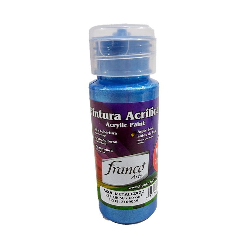 FRANCO ARTE - Pintura Acrílica Al Frío Franco Arte Metalizada Und X 60 Ml