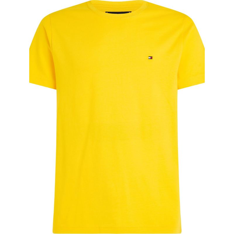 TOMMY HILFIGER - Camiseta De Corte Slim Fit En Algodón Hombre Amarillo Tommy Hilfiger