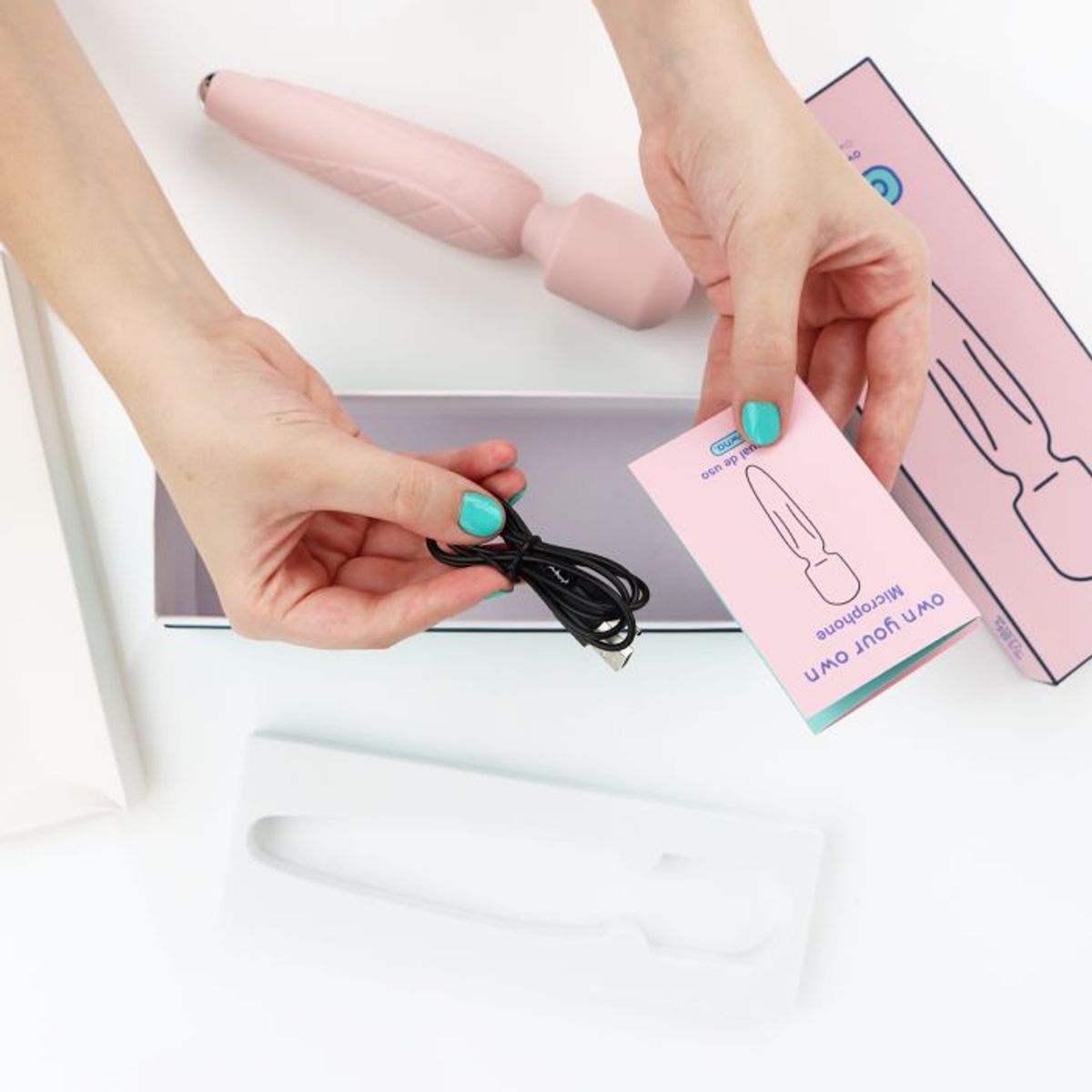 OWNA CARE - VIBRADOR RECARGABLE MASAJEADOR DE OWNA CARE ROSADO FLICK