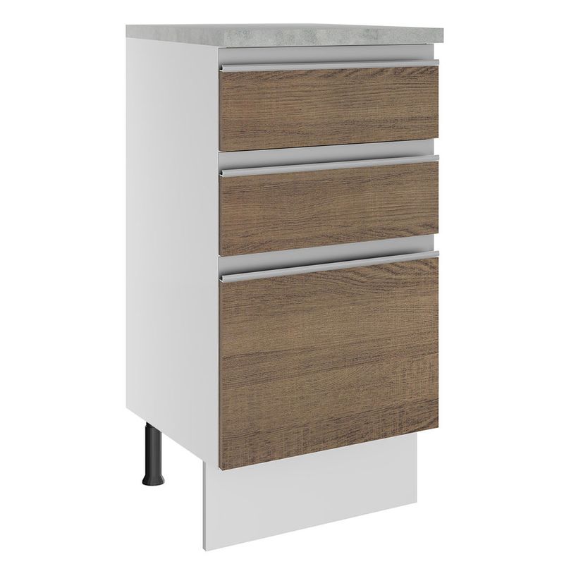 MADESA - Mueble de Cocina Bajo Glamy 40 cm 3 Cajones