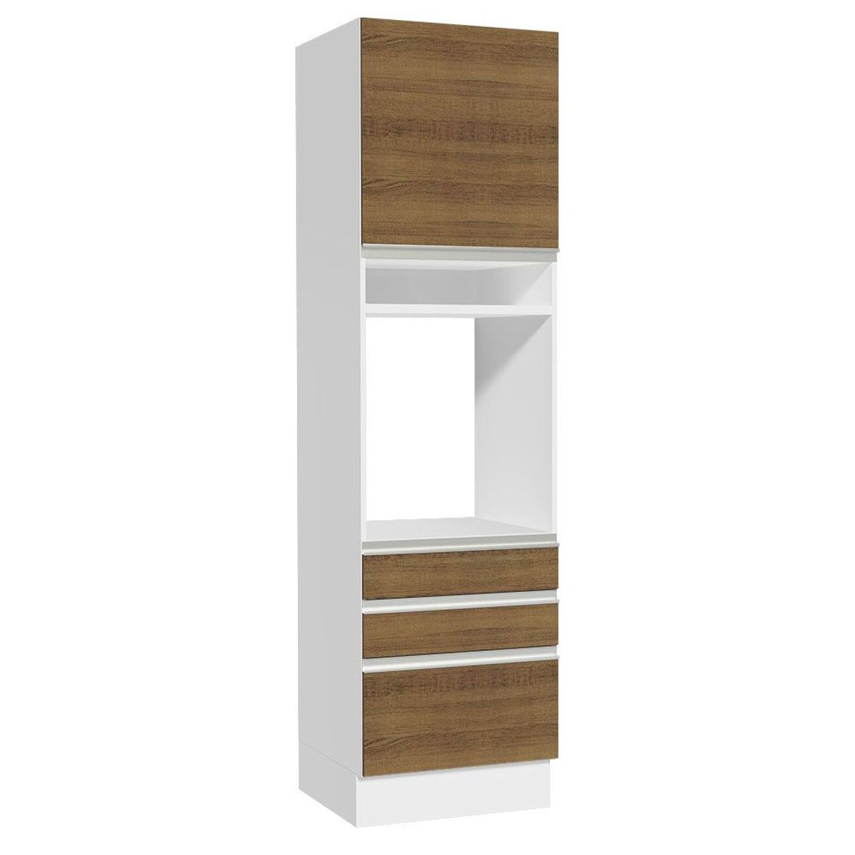 MADESA - Mueble de Cocina para Hornos Glamy 60 cm Blanco/Marrón