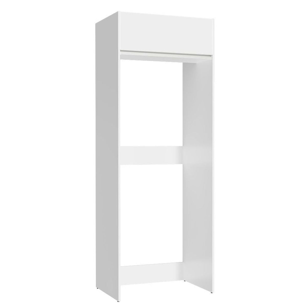 MADESA - Mueble de Cocina para Nevera Glamy 1 Puerta Abatible Blanco