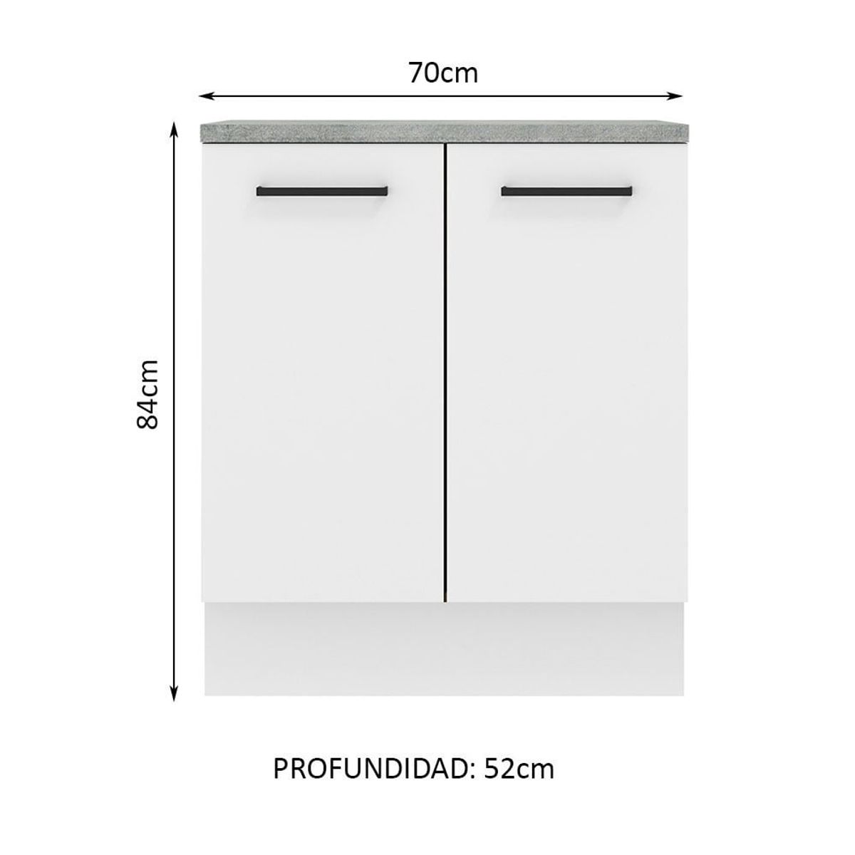 MADESA - Mueble de Cocina Bajo Agata 70 cm 2 Puertas
