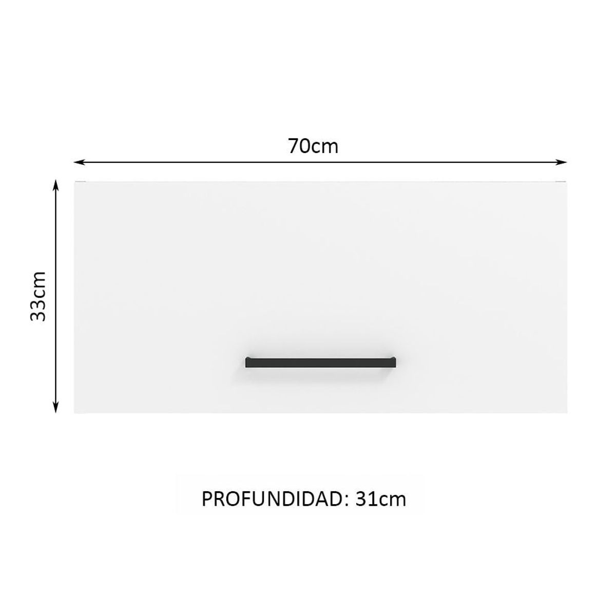 MADESA - Mueble de Cocina Superior Agata 70 cm 1 Puerta Abatible