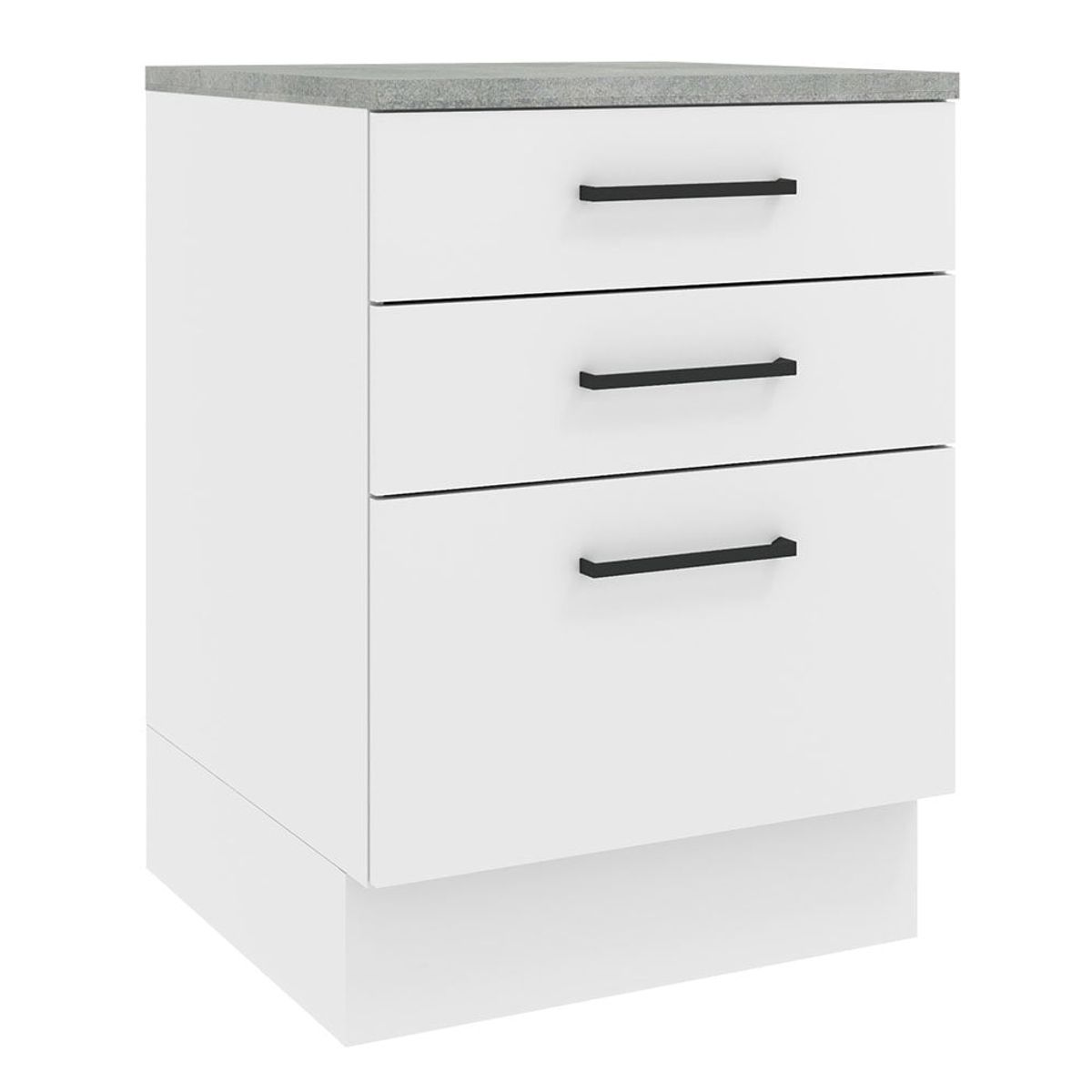 MADESA - Mueble de Cocina Bajo Agata 60 cm 3 Cajones