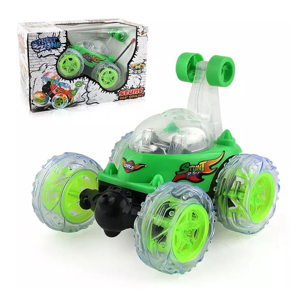 KIDSHOP - Carro Loco Recargable Control Remoto 360 9802M Verde