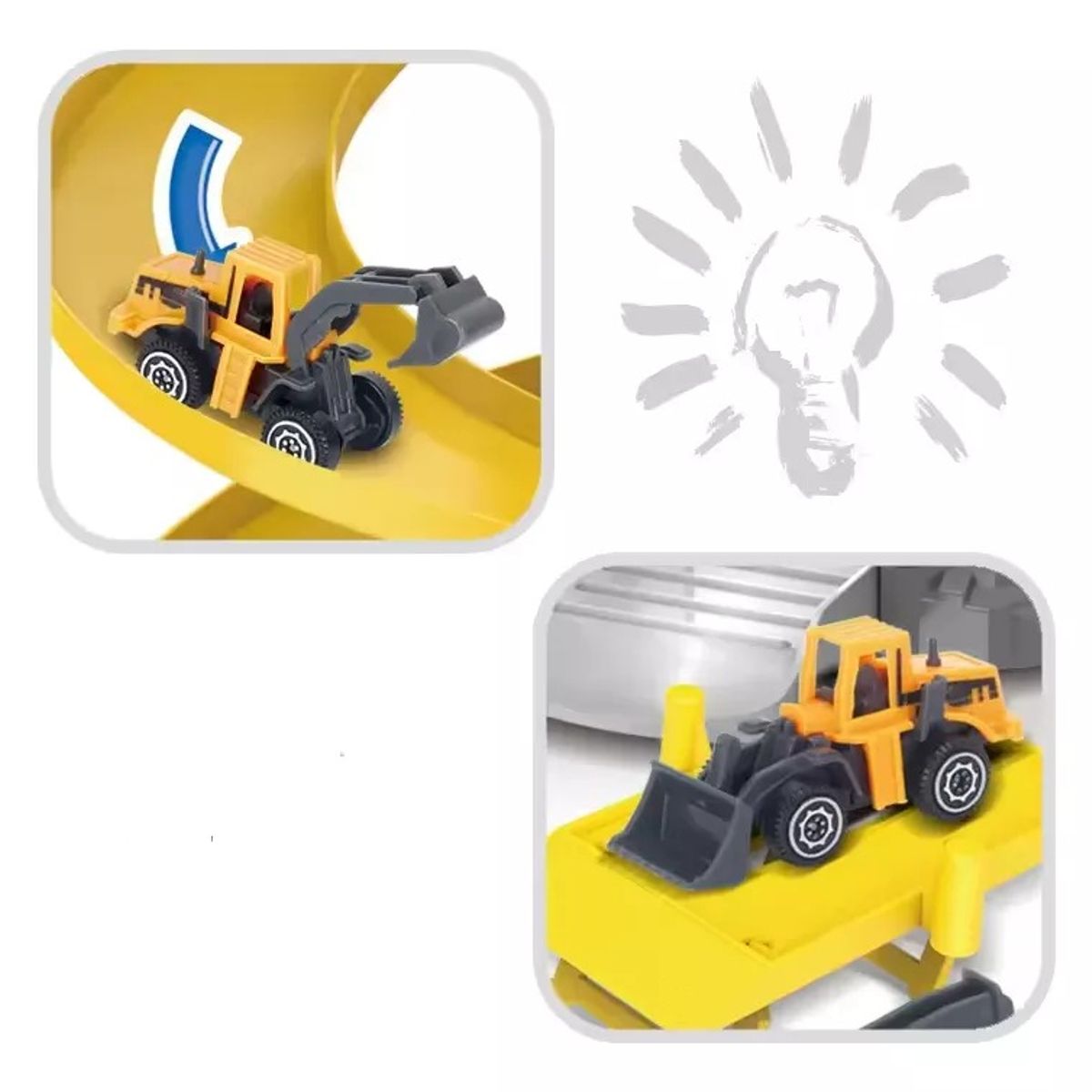 KIDSHOP - Pista De Carro De Construccion 51 PCS P3082 Amarillo