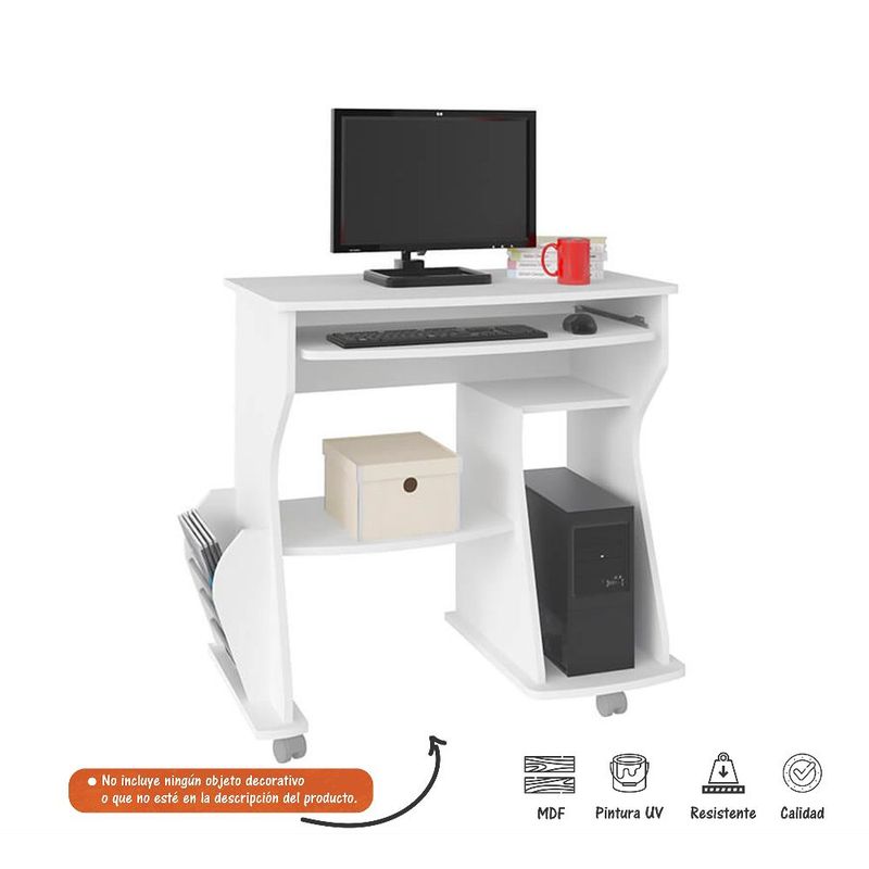 BERTOLINI - Escritorio para computador 88cm en mdp bertolini - blanco
