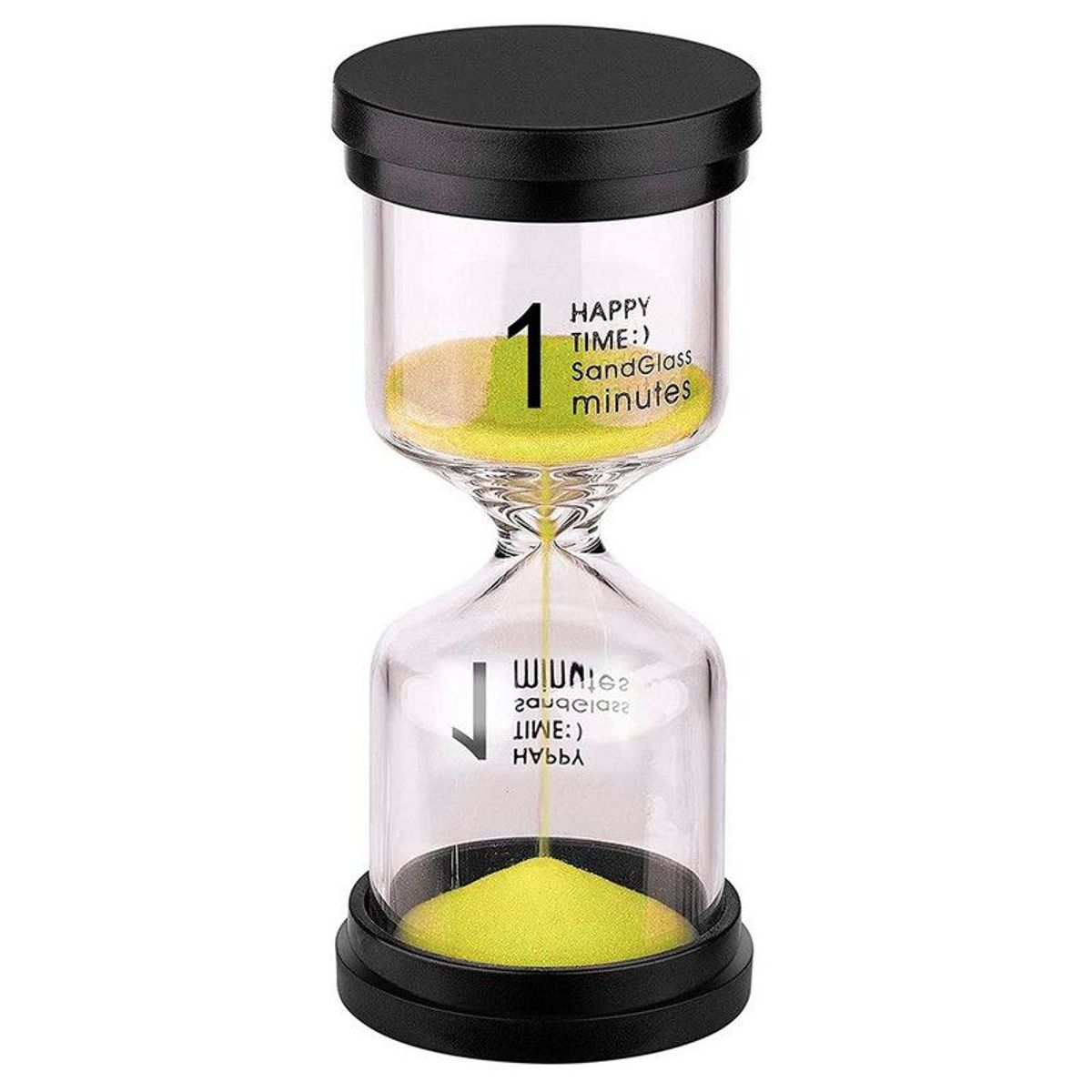 DAYOSHOP - Reloj De Arena 1 Minuto Temporizador Base Negra Decoraciòn