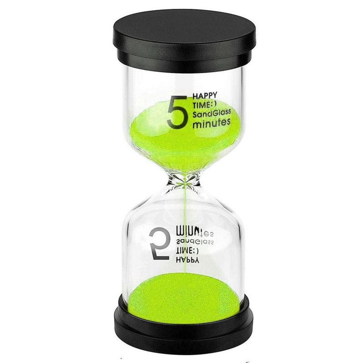 DAYOSHOP - Reloj De Arena 5 Minuto Temporizador Base Negra Decoraciòn