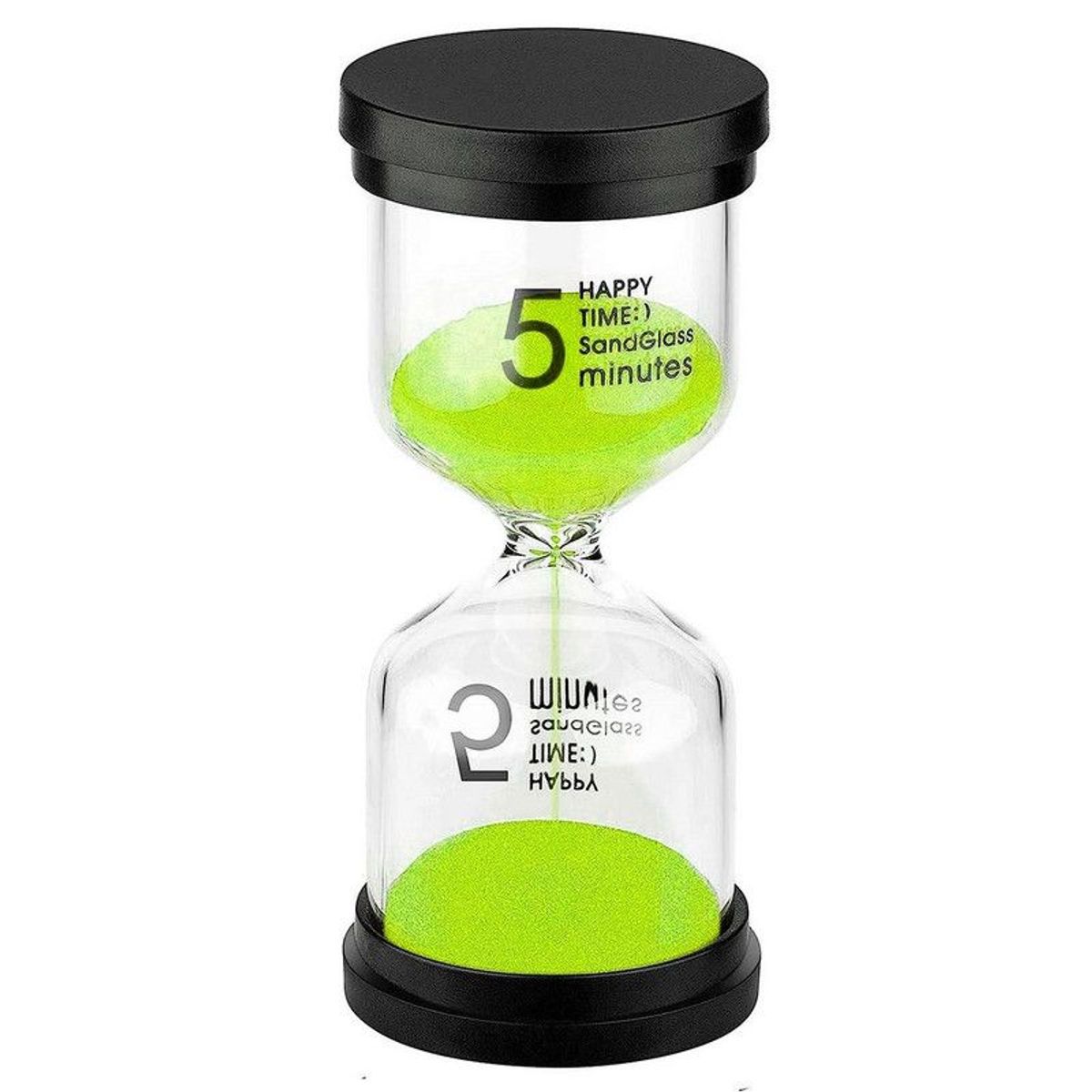 DAYOSHOP - Reloj De Arena 5 Minuto Temporizador Base Negra Decoraciòn