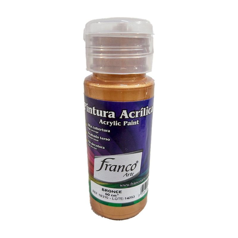 FRANCO ARTE - Pintura Acrílica Al Frío Franco Arte Metalizada Und X 60 Ml