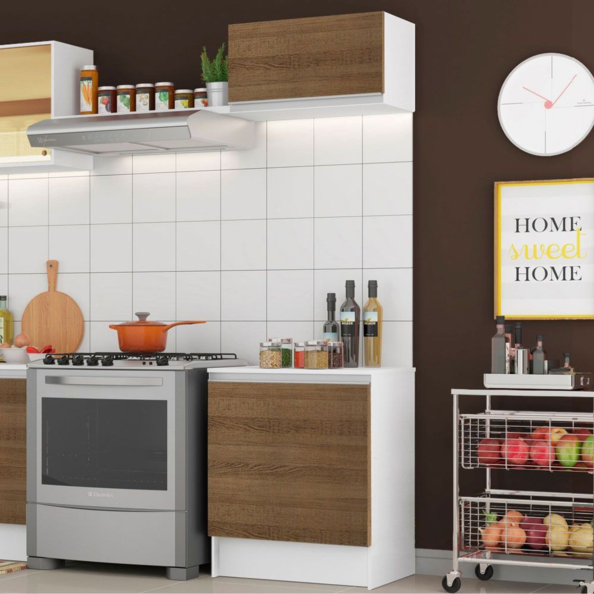 MADESA - Kit Mueble de Cocina Superior y Mueble Bajo Topazio 60 cm