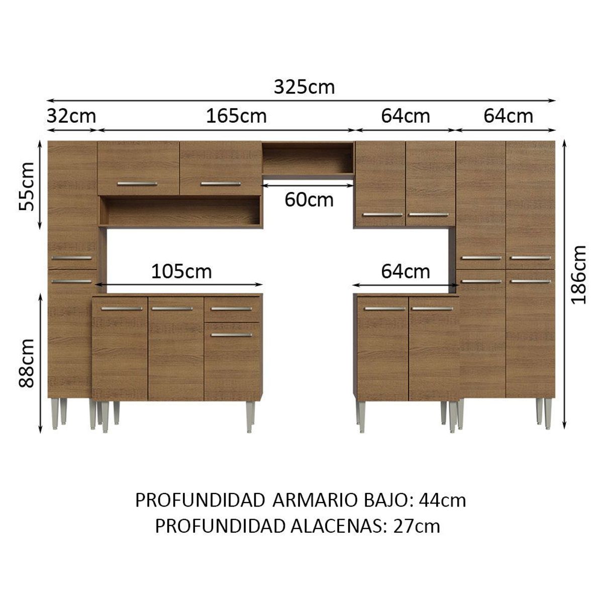 MADESA - Cocina Integral Emilly 3.25 Metros 02