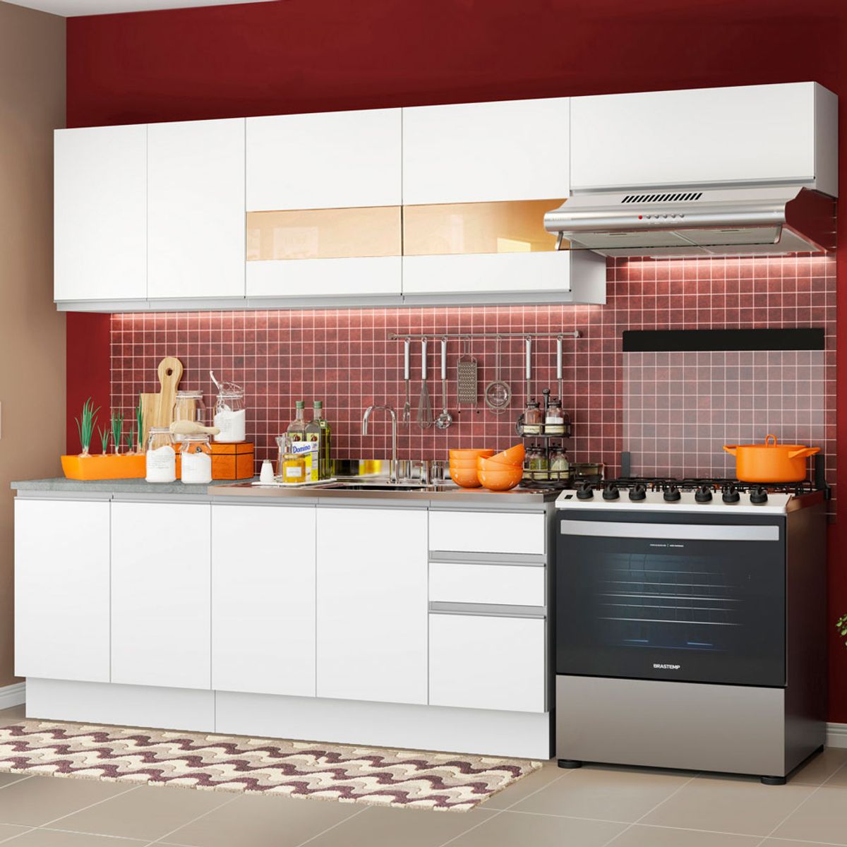 MADESA - Cocina Integral Marcela 2.80 Metros Blanco