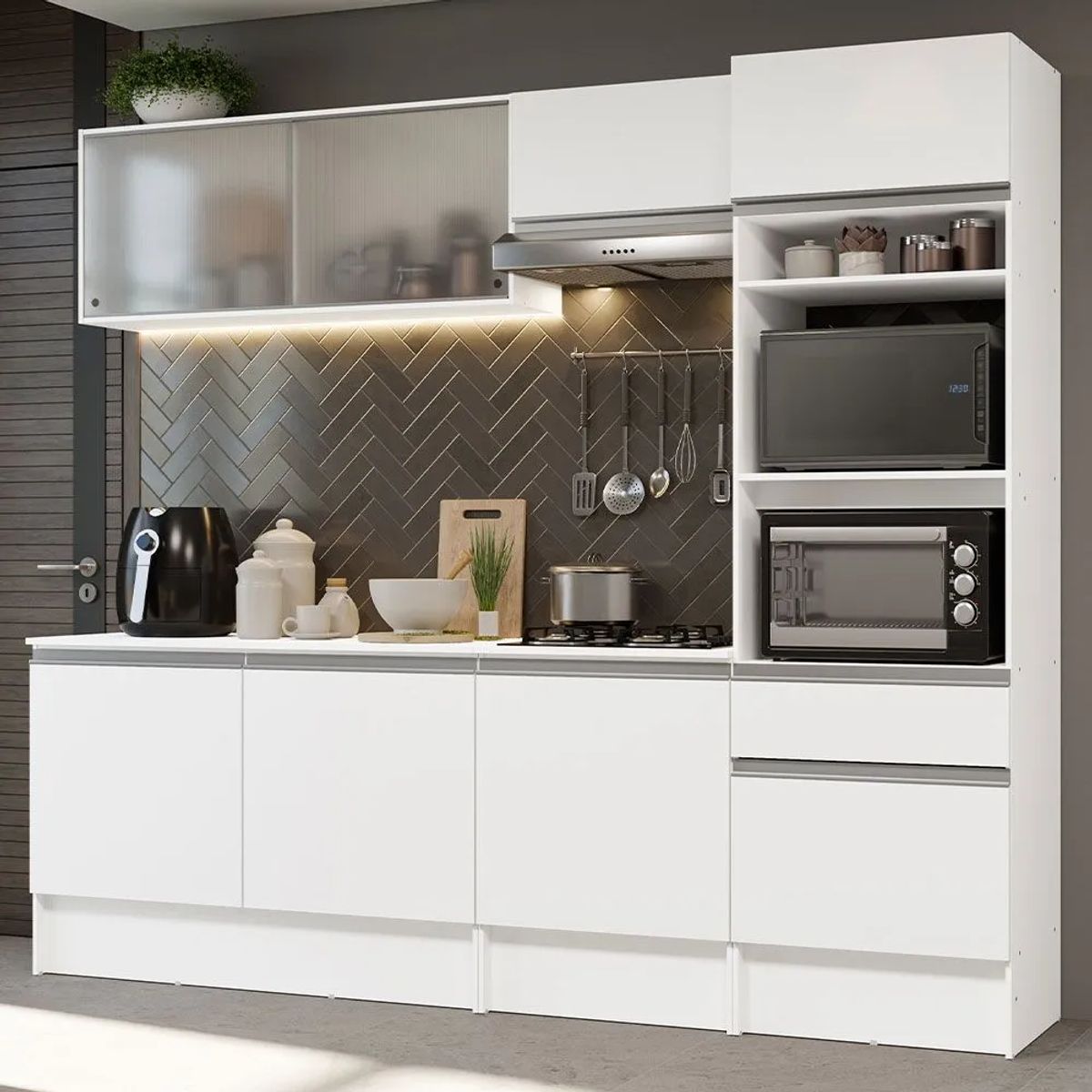 MADESA - Cocina Integral Topazio 2.40 Metros con Encimera Blanco 05