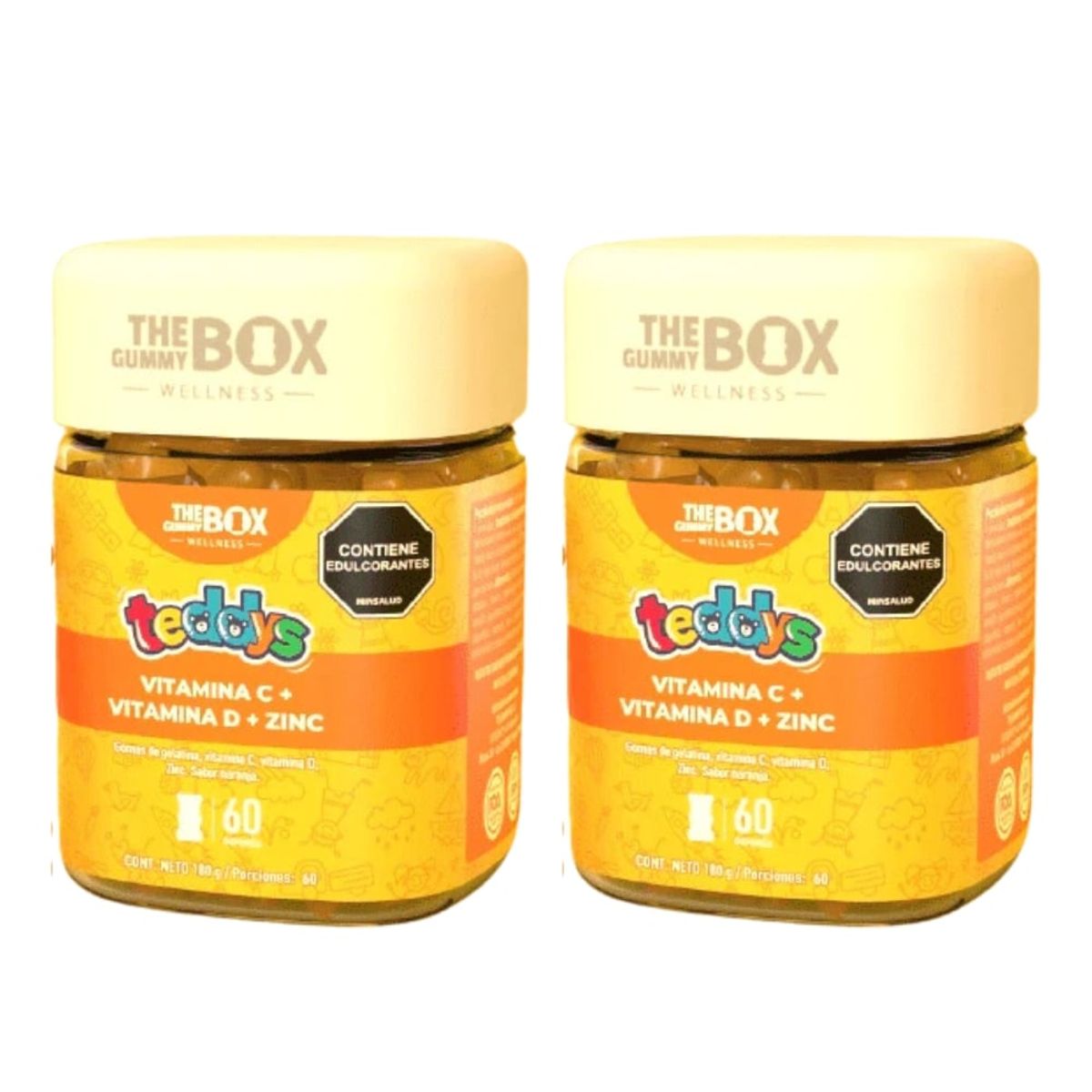 THE GUMMY BOX - combo x 2 Gomitas suplementos para niños con Zinc y vitaminas C y D