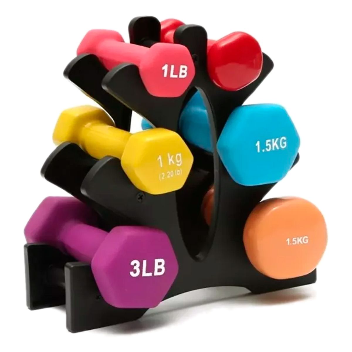 VITTORIA - Rack soporte gym mancuernas pesas repisa peso max 30 libras
