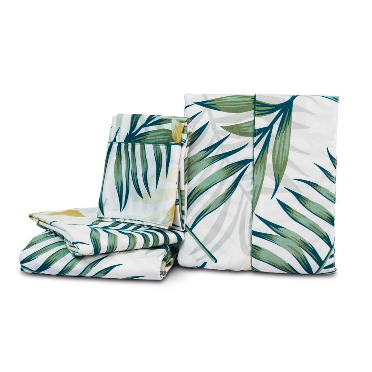 REALTEX - Juego de Sábanas Real Tex Línea Confort Ramas Verdes