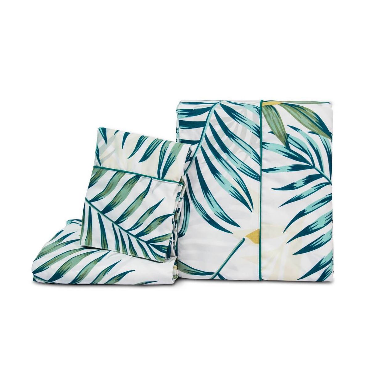 REALTEX - Juego de Sábanas Real Tex Línea Confort Ramas Verdes