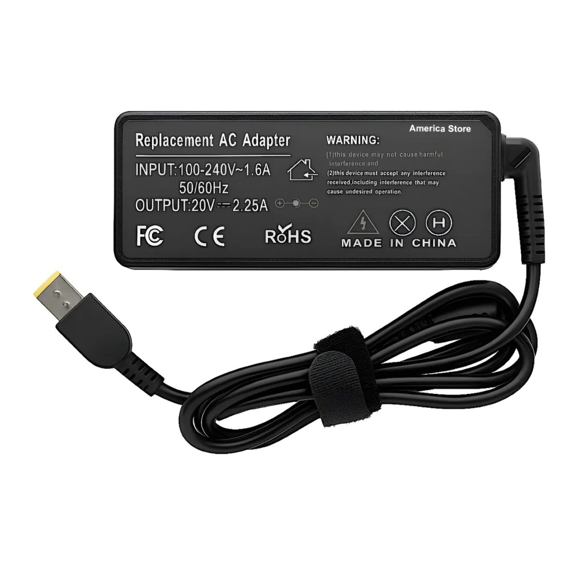 GENERICO - Cargador Portátil Lenovo Thinkpad Ideapad Yoga Usb 20v 2.25 a