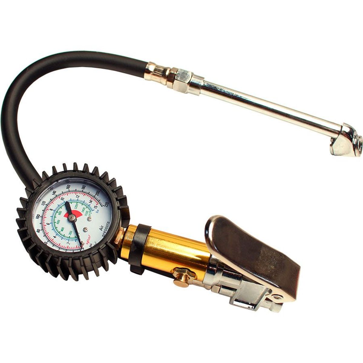 POWER - Pistola Inflallantas Con Calibrador De Manómetro 220PSI ¼»