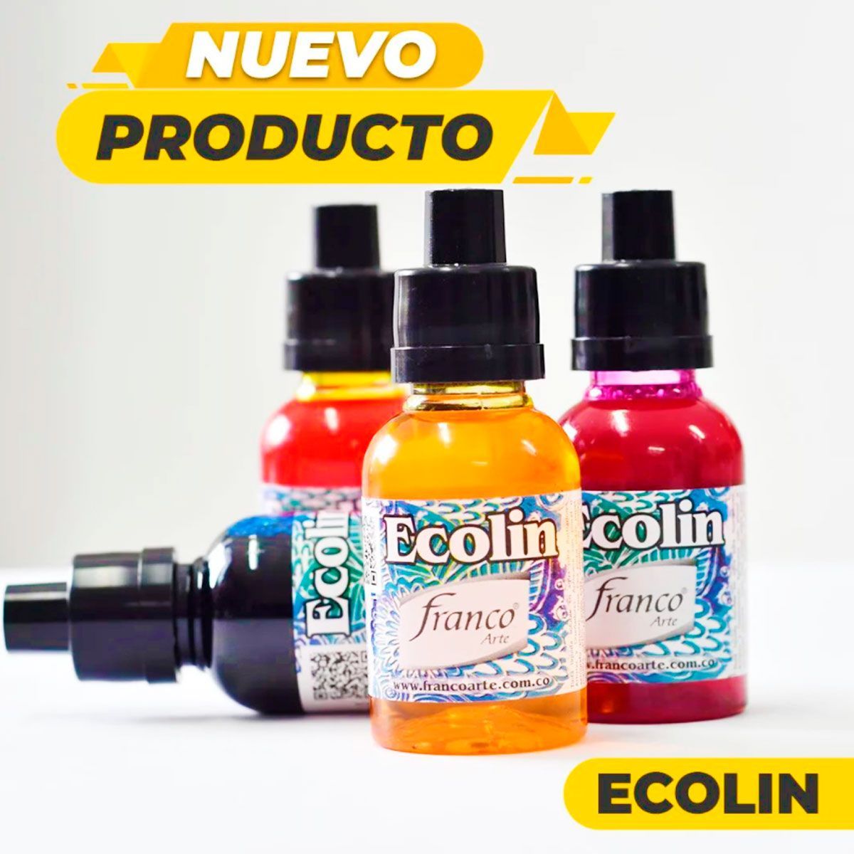 FRANCO ARTE - Acuarela Líquida, Ecolin X 30 Ml, Blanco Franco Arte