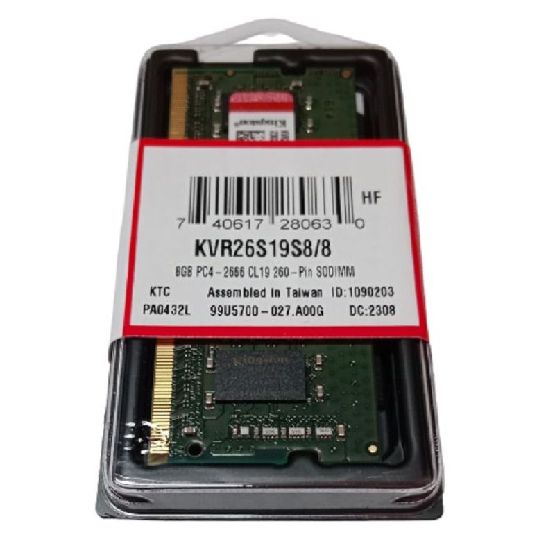 KINGSTON - Memoria RAM KINGSTON para portátil 8GB DDR4 2666MHz ValueRAM