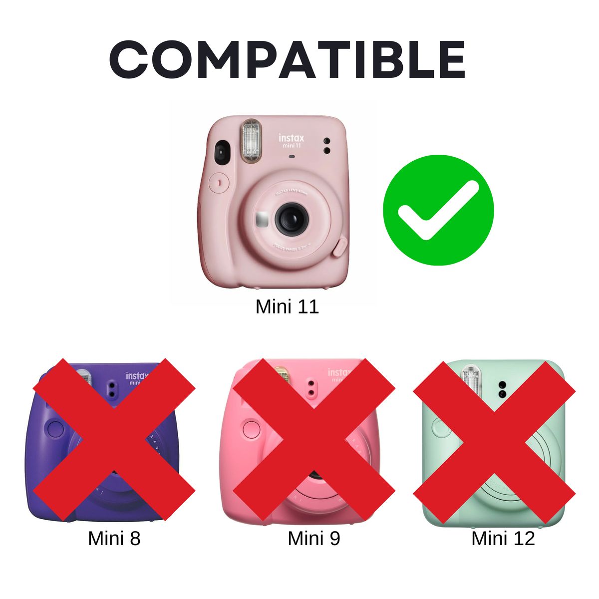 GENERICO - Protector para cámara instax mini 11- Lila
