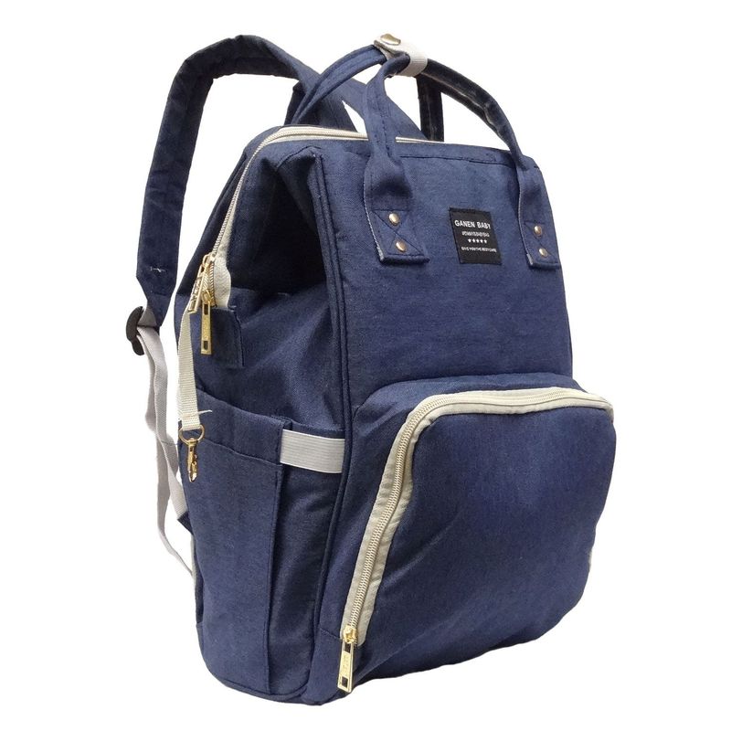 MIFANQI - Pañalera multifuncional bolso morral bebe azul