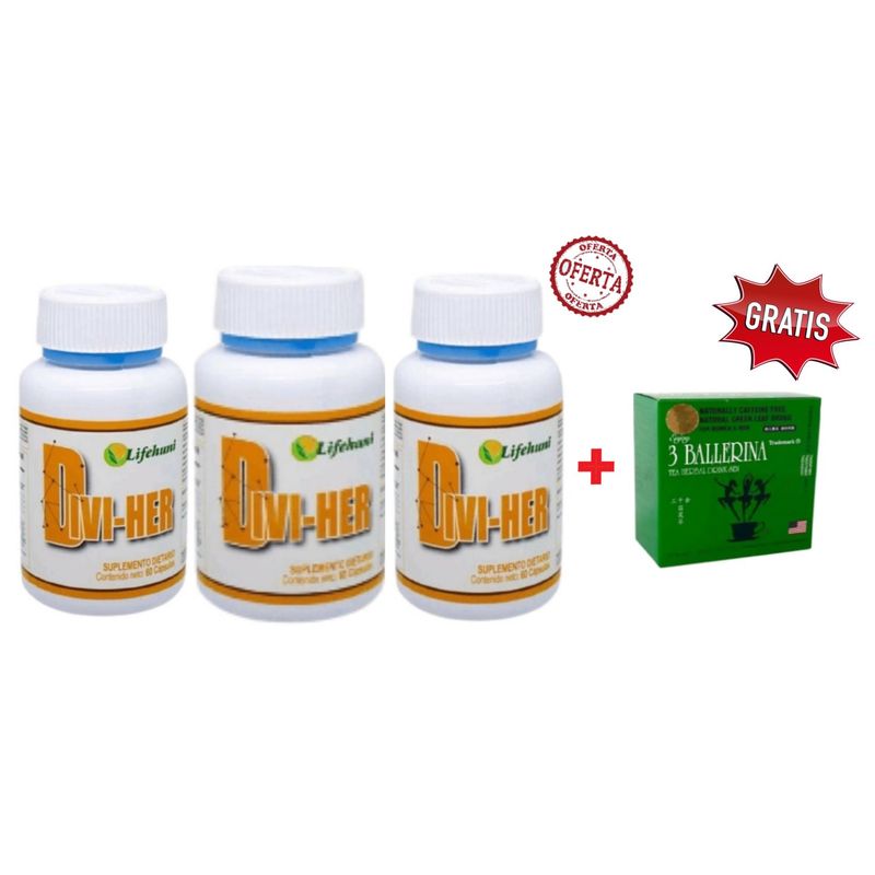 LIFEHUNI - Promoción Divi-Her Lifehuni Suplementos Te Ballerina Herbal USA x3