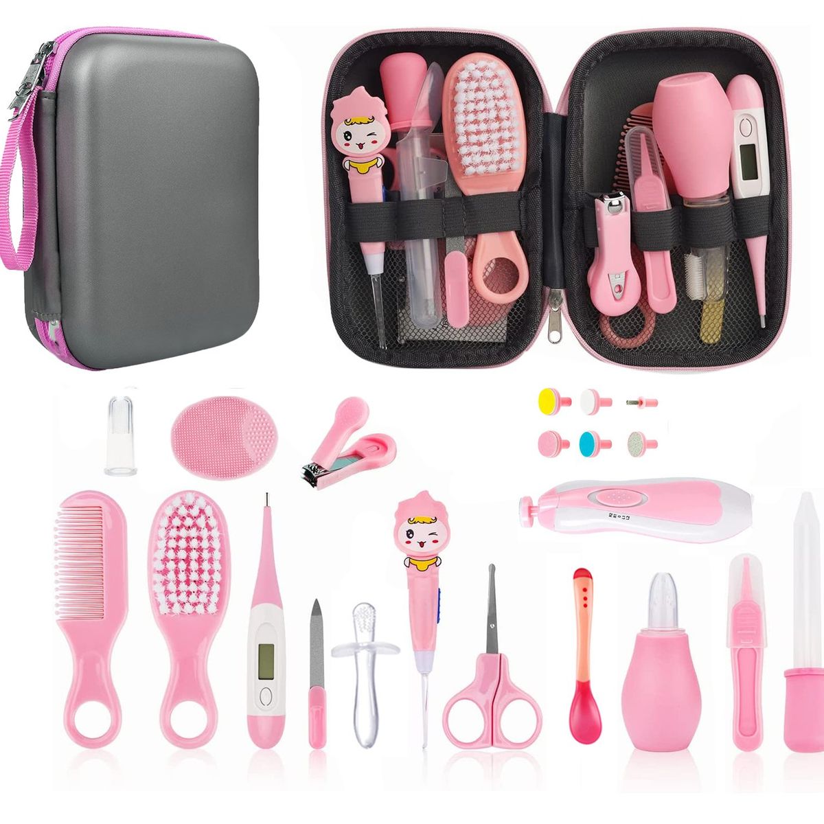 GENERICO - Kit de Aseo para Bebe y Cuidado de la salud 21 Pcs - Estuche