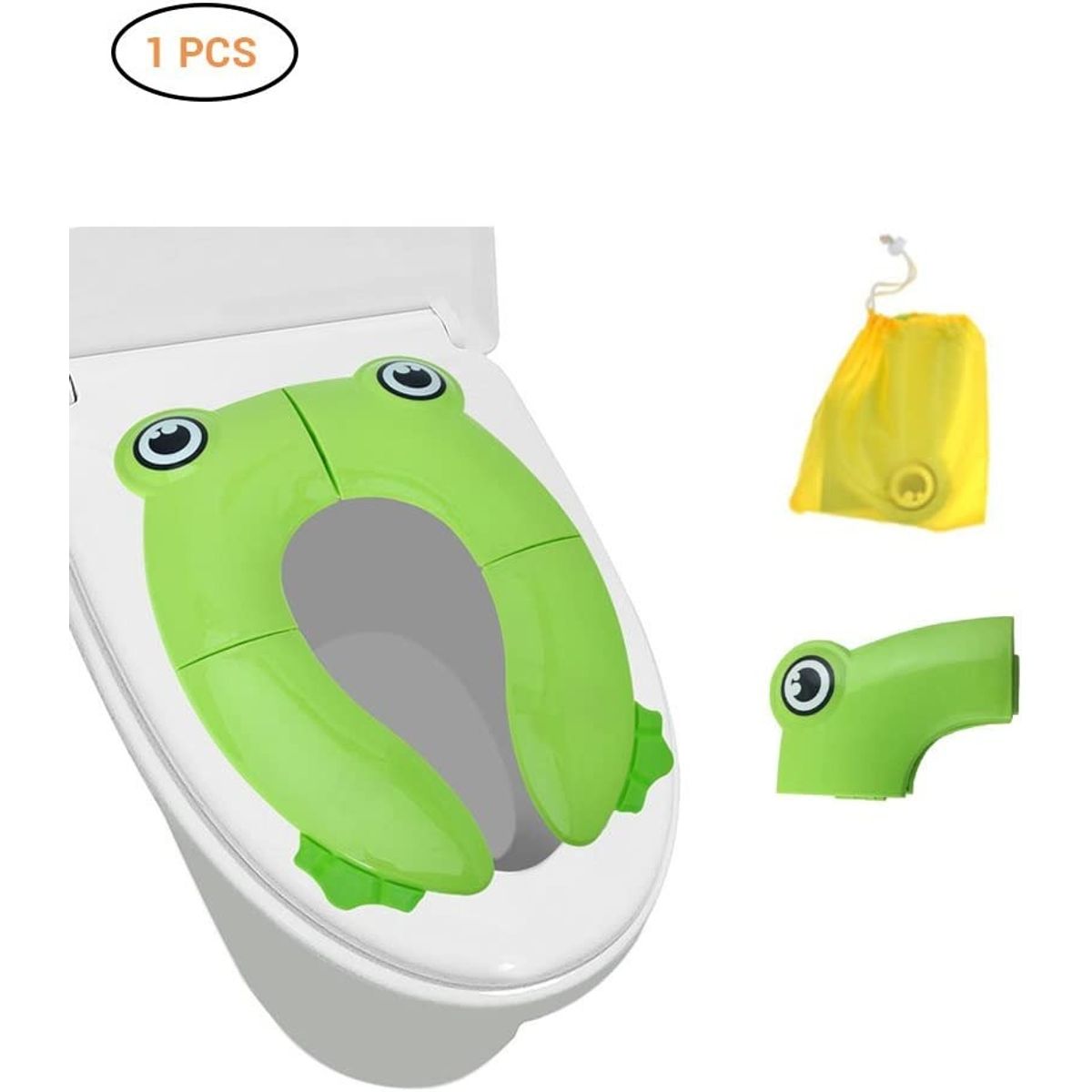 GENERICO - Reductor Para Inodoro Plegable Portatil Sapito Verde