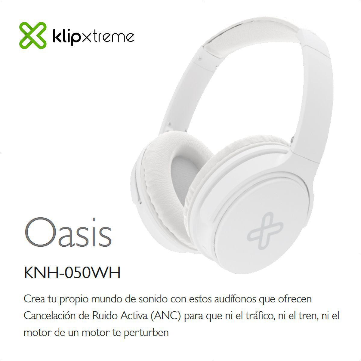 KLIP XTREME - Manos Libres Bt Audífonos Anc Klip Xtreme Oasis Knh-050wh Blanco