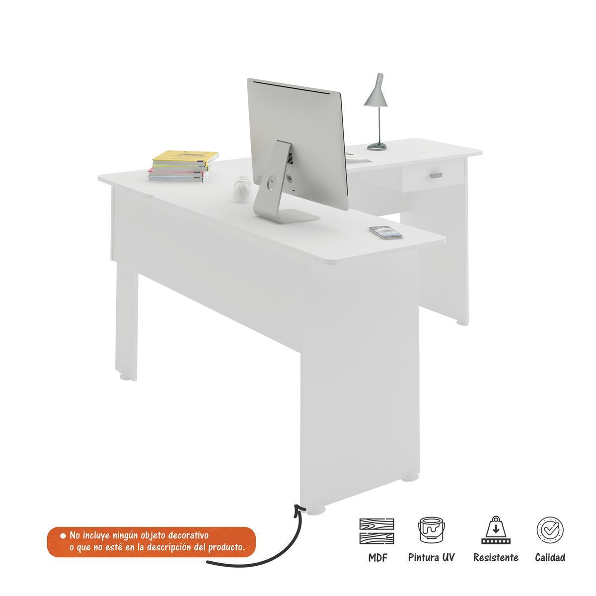 BERTOLINI - Escritorio Mesa de Computador Bertolini Color Blanco