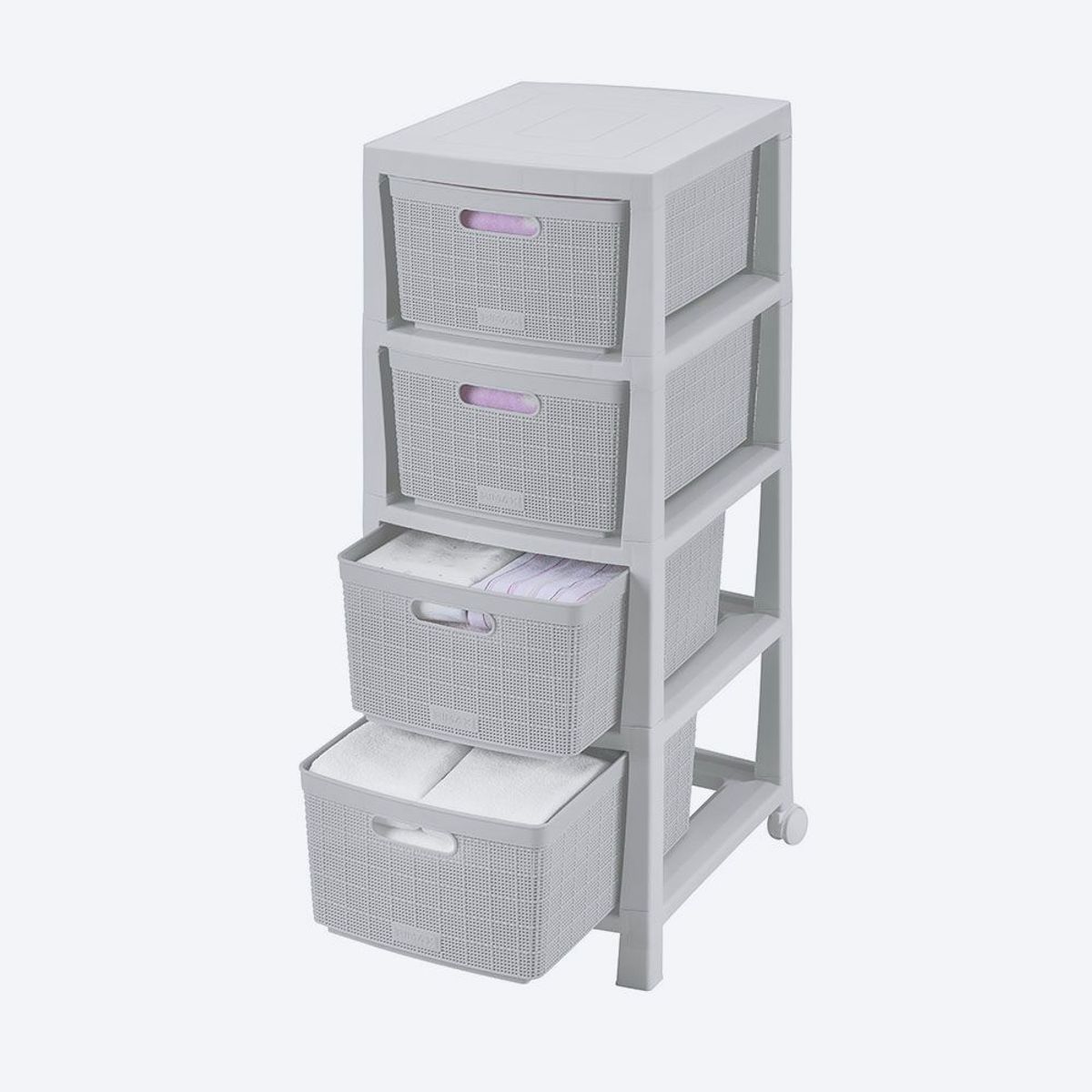 RIMAX - Cajonero Fique 4 Gavetas Rimax Gris Hielo