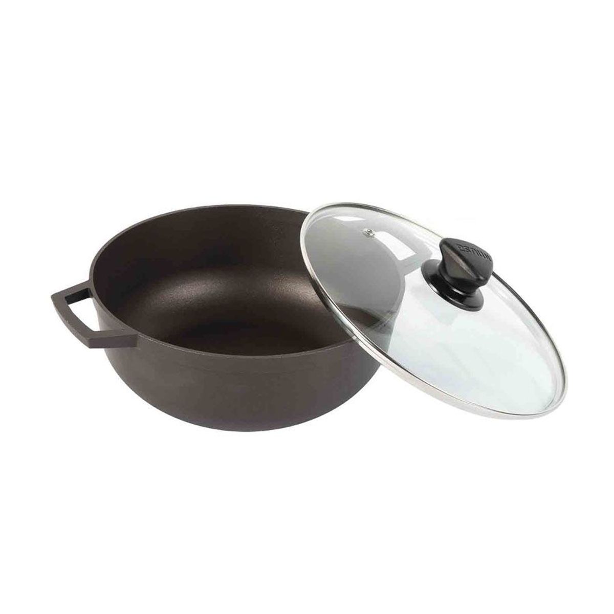 IMUSA - Caldero Fundido Imusa Antiadherente Tapa de Vidrio 30 Cm