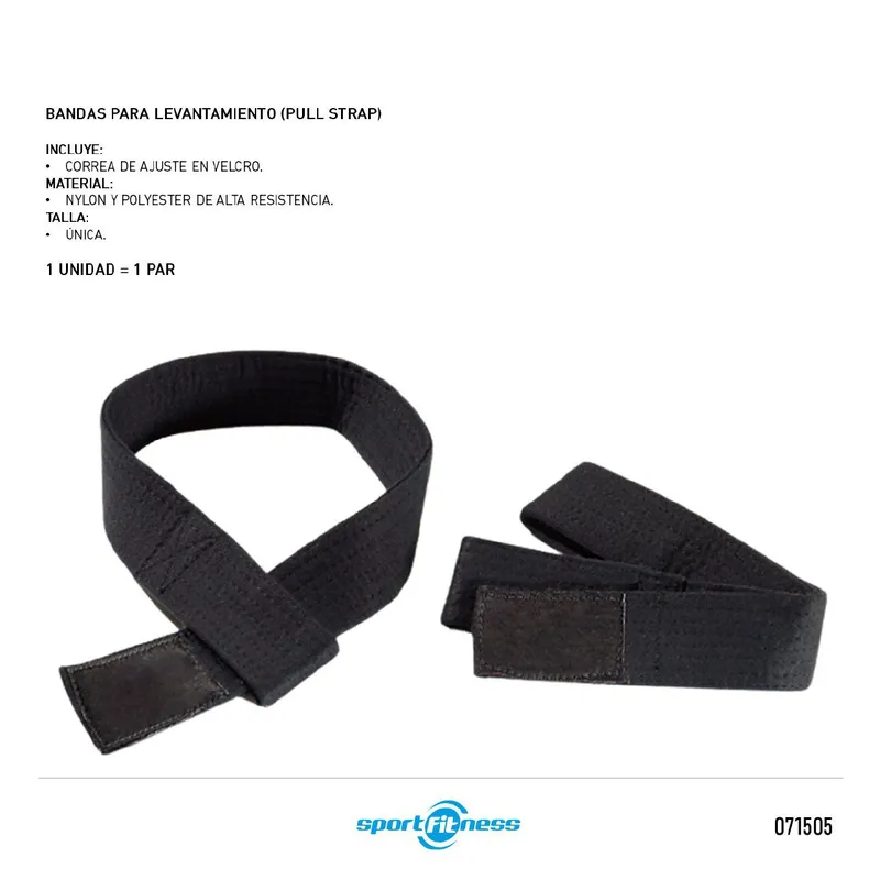 SPORTFITNESS - BANDA PARA LEVANTAMIENTOS  PULL STRAP SPORT FITNESS