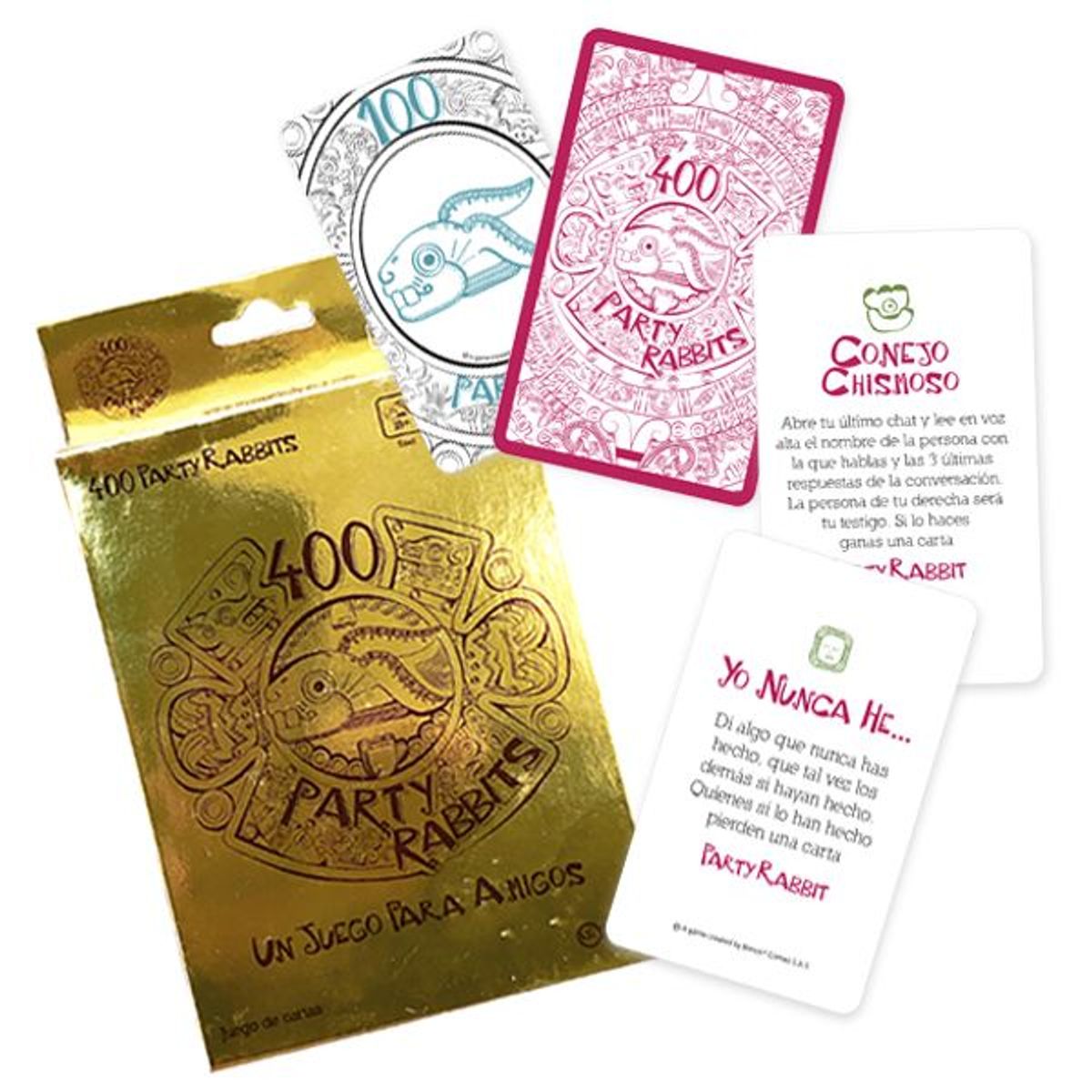 ASMODEE - Juego De Mesa 400 Party Rabbits Juego Cartas Adultos Niños