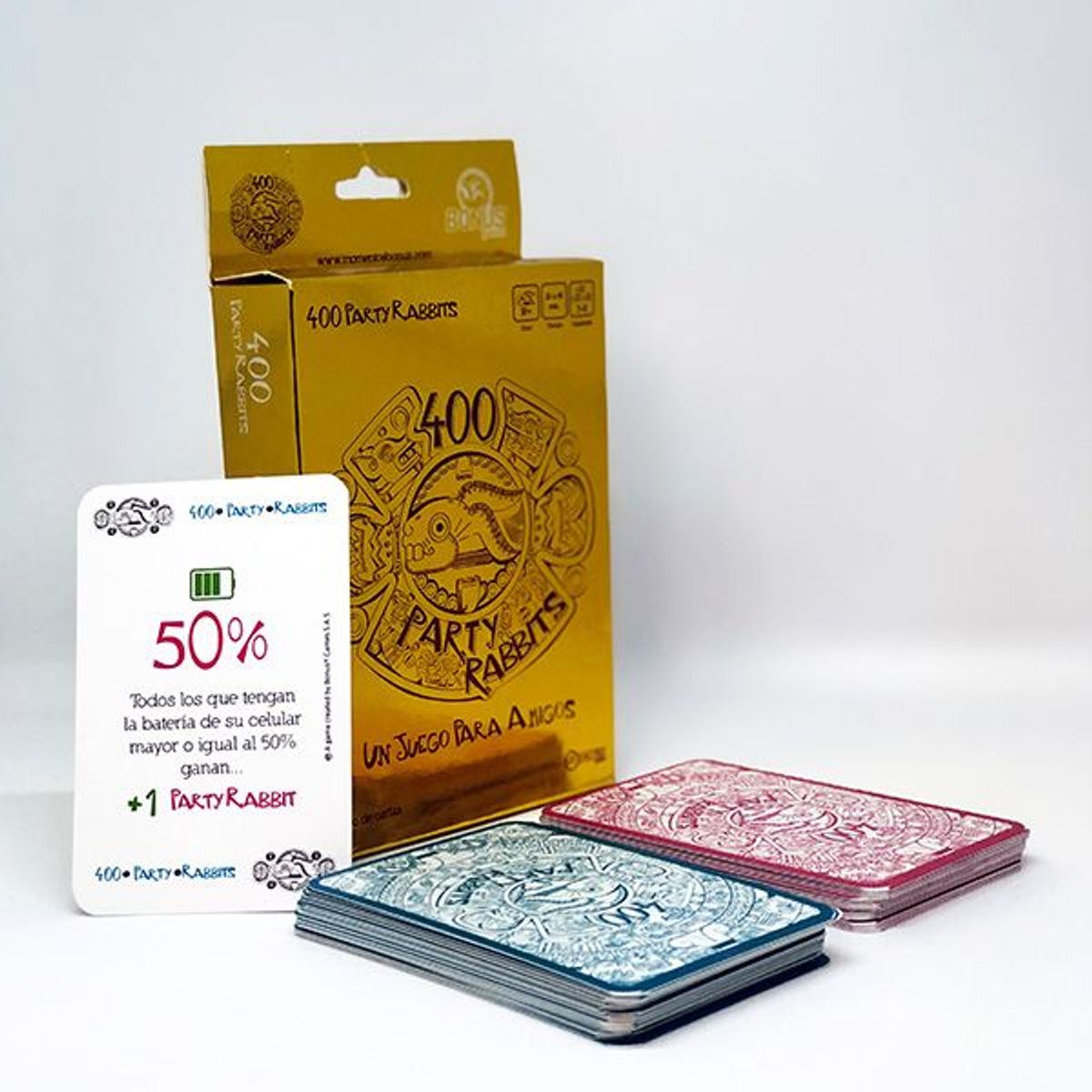 ASMODEE - Juego De Mesa 400 Party Rabbits Juego Cartas Adultos Niños