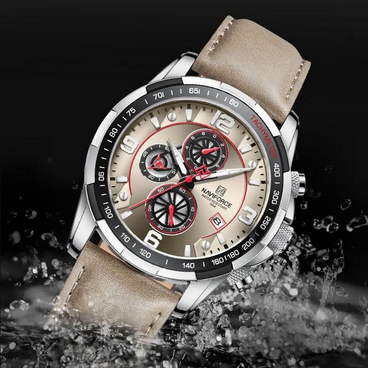 NAVIFORCE - Reloj Naviforce Original Nf 8020 Cuero Hombre + Estuche