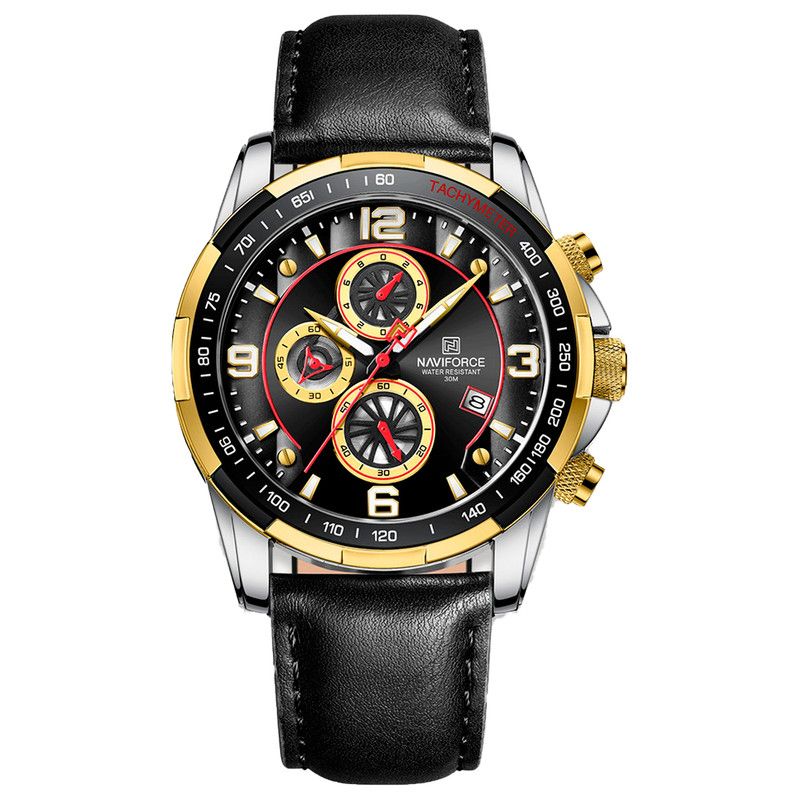 NAVIFORCE - Reloj Naviforce Original Nf 8020 Cuero Hombre + Estuche